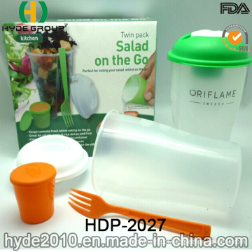 Copo de alta qualidade salada shaker com recipiente de limpeza (HDP-2027)